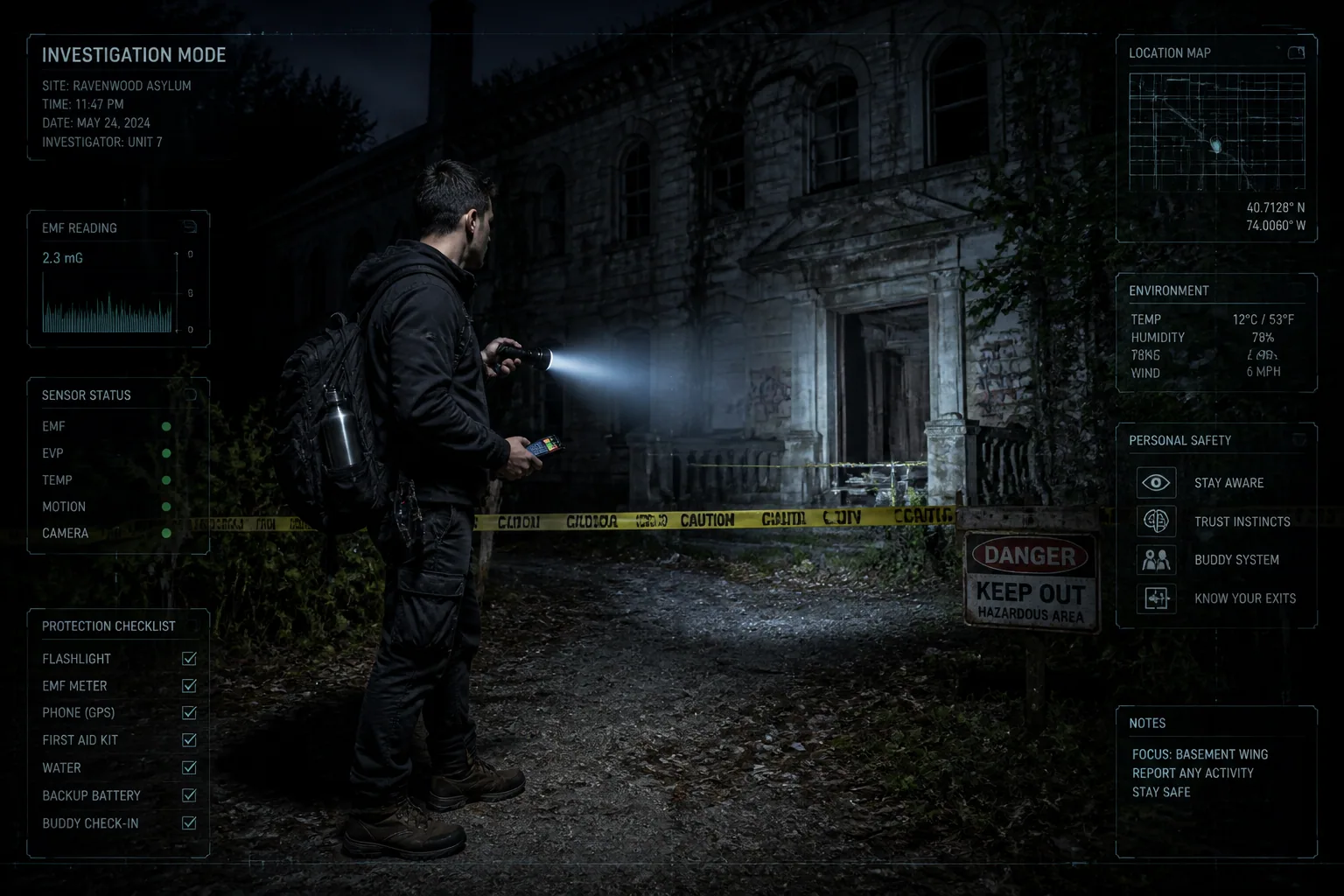 Ghost Hunting Safety 101: Physical, Psychological, and Digital Protection Tips