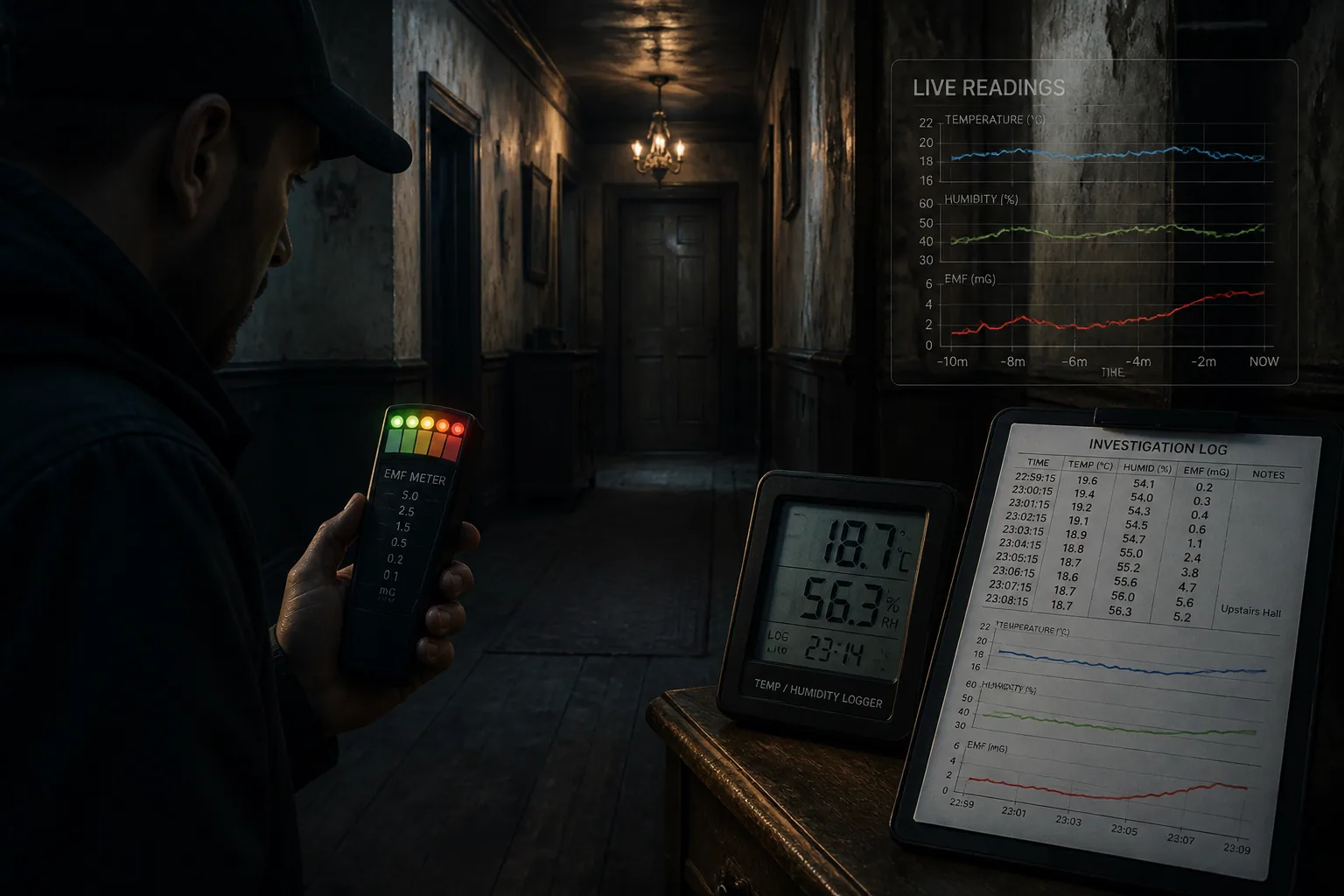 Temperature, Pressure & EMF: Interpreting Environmental Data During Your Ghost Hunts